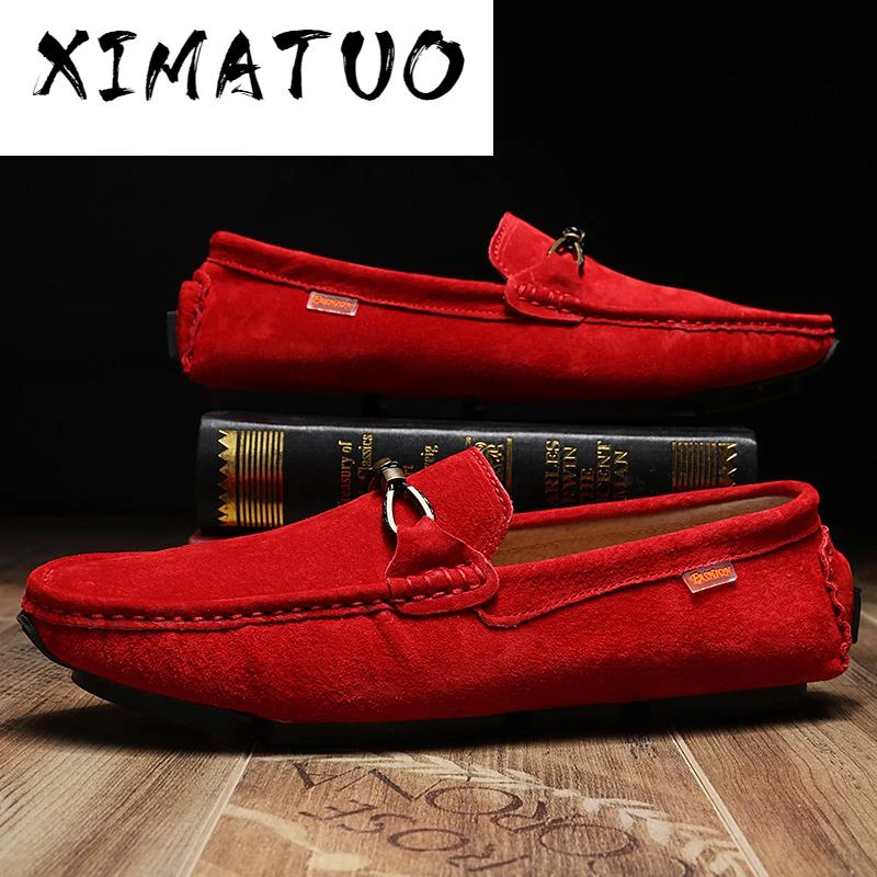 red moccasin shoes