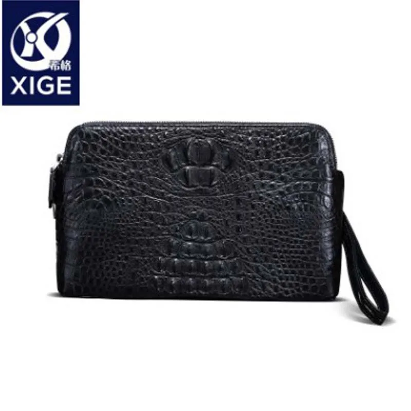 Xige krokodil handtas mannelijke Dubbele rits tas Met combinatie lock mode bedrijf grote capaciteit mannen clutch bag Xige krokodil handtas mannelijke Dubbele rits tas Met combinatie lock mode bedrijf grote capaciteit mannen clutch bag