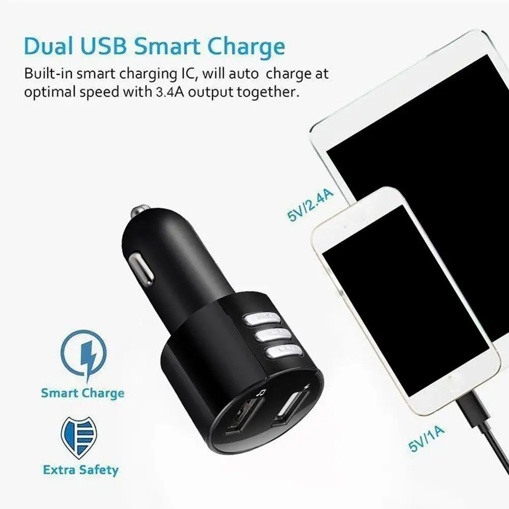 Высокая Скорость USB2.0 Bluetooth Автомобильный USB Зарядное устройство светодиодный