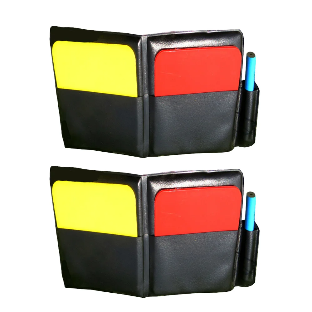 

2 Set Referee Portable Useful Football Match Supplies Sports Red Yellow Sports Events for Outside