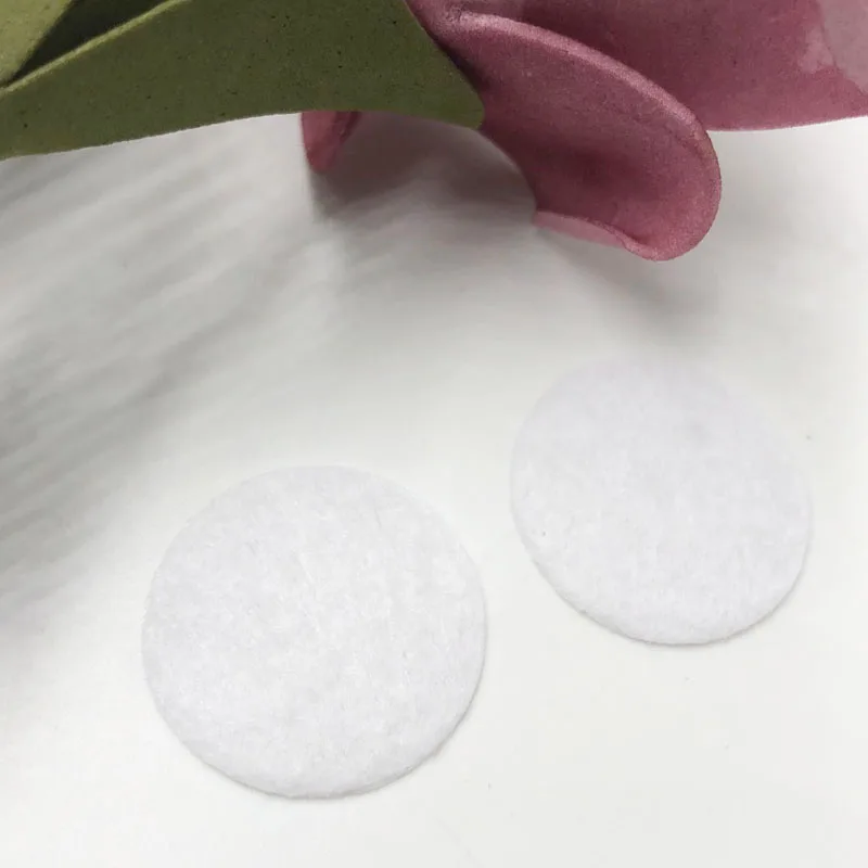 Pack of 50 Black and White Felt Circle Appliques in Various Sizes