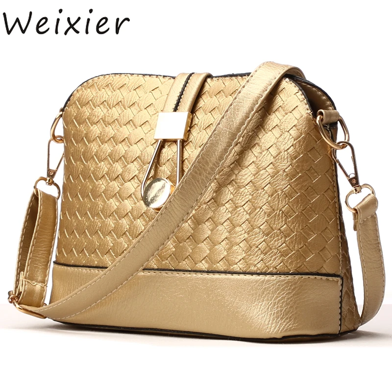 WEIXIER 2019 новая дизайнерская женская сумка на плечо вязаная маленькая из