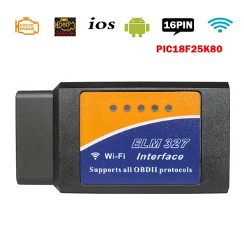 Автомобильный сканер ELM327 WIFI V1.5 Obd2 автомобильный диагностический инструмент ELM 327 V 1,5 OBD 2 считыватель кодов для IOS/Android PIC18F25K80 чип Автомобильный сканер ELM327 WIFI V1.5 Obd2 автомобильный диагностический инструмент ELM 327 V 1,5 OBD 2 считыватель кодов для IOS/Android PIC18F25K80 чип