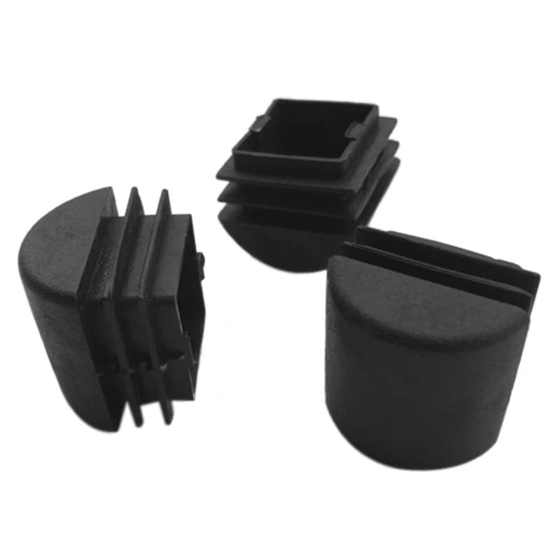 

12 Pcs Square Dome Insert 25mmx25mm for Box Section Tube Black