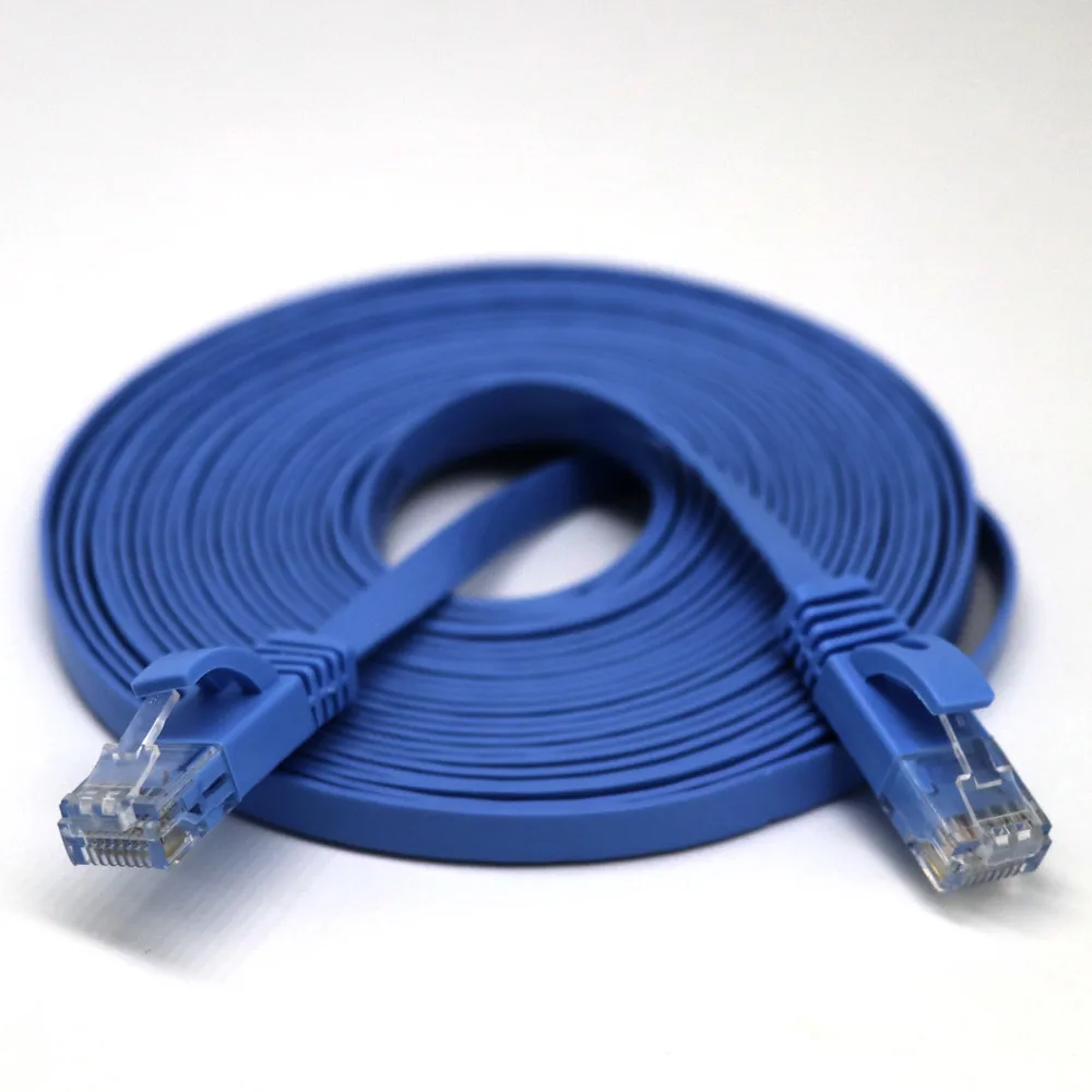Плоский Ethernet Кабель CAT 6 Lan кабель 1 м/2 м/3 м/5 м/10 м/15 м/20 м плоский UTP патч интересная