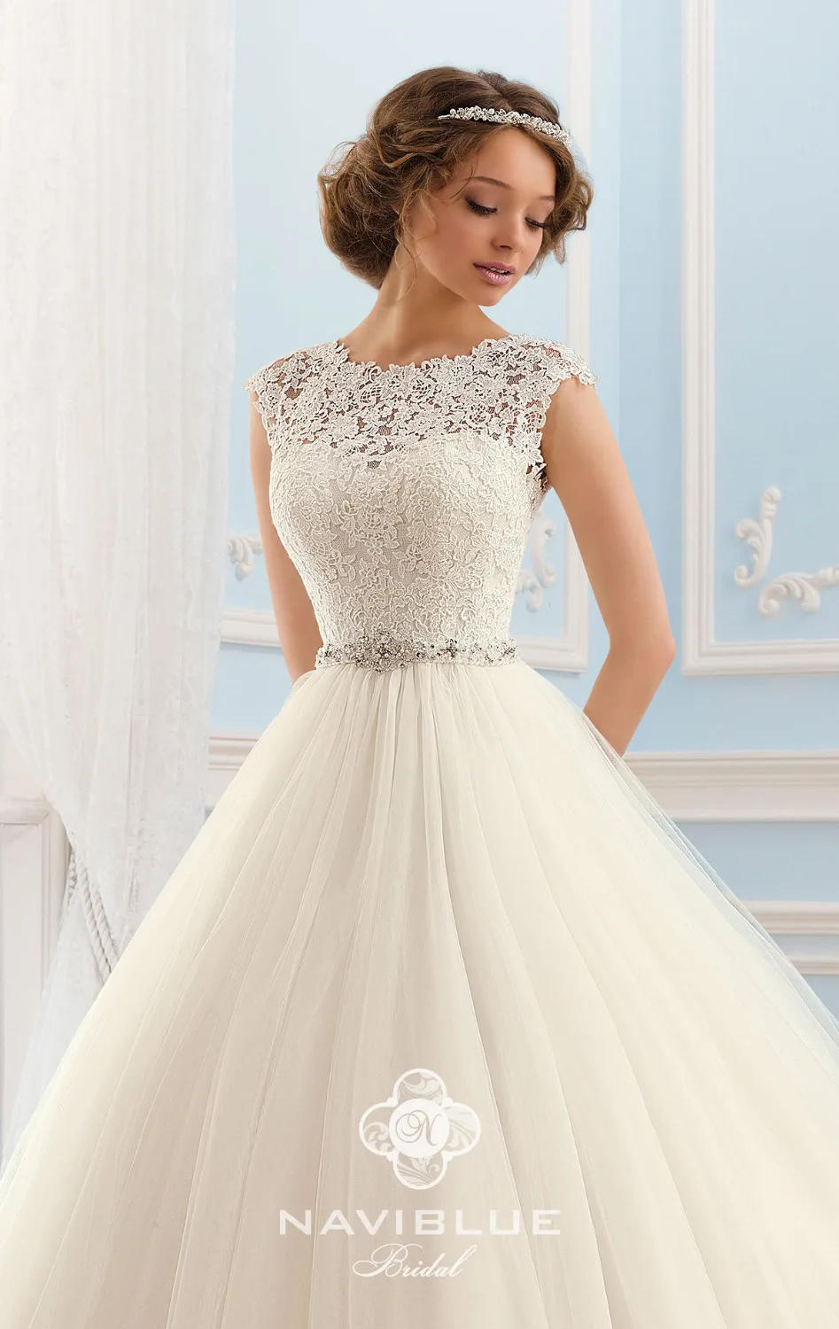 Кружевное длинное платье De Mariage Брендовое сексуальное Пышное Тюлевое Прозрачное платье с вырезом на шее на заказ с открытой спиной, свадебное платье принцессы, платья для матери невесты