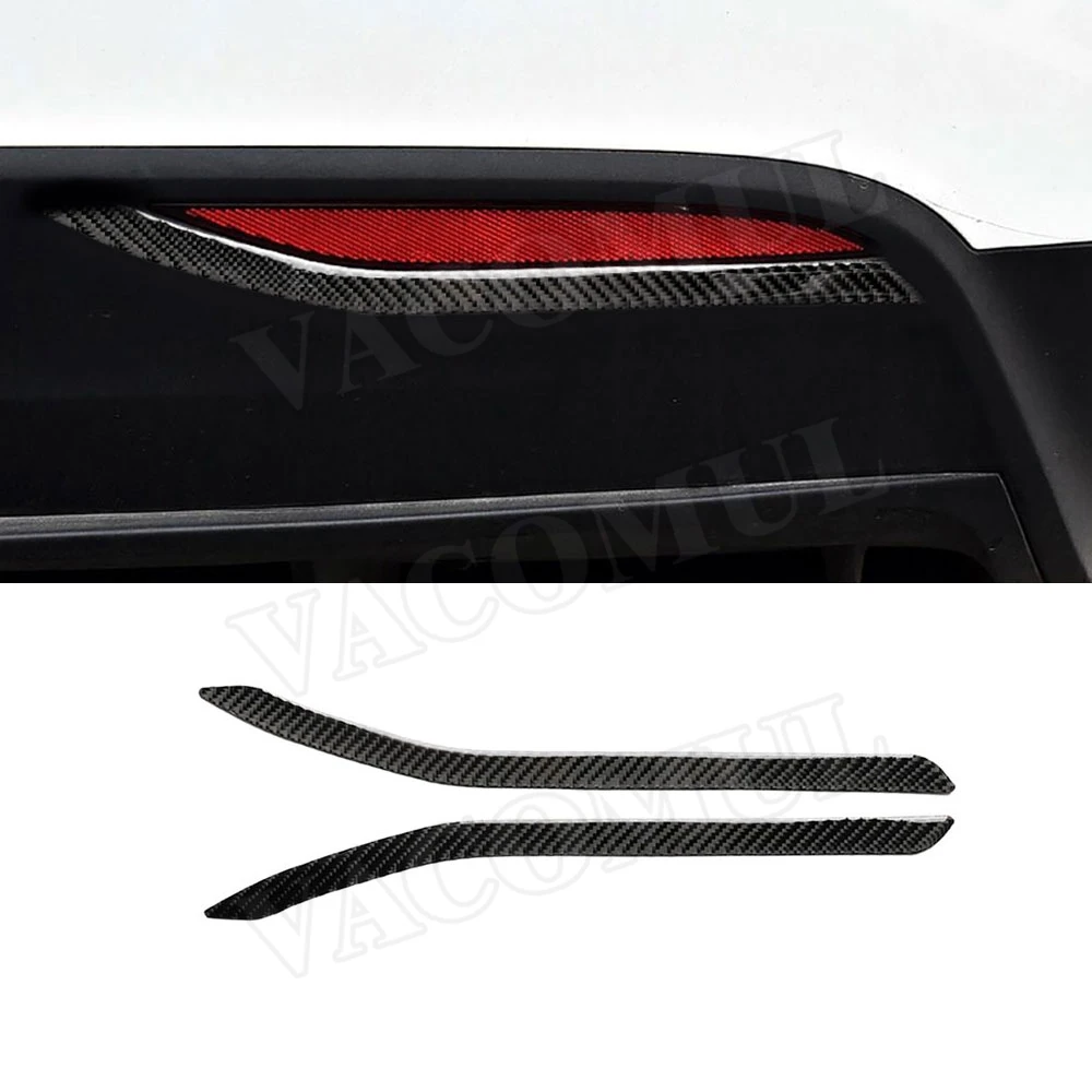 Carbon Fiber Exterior Trims Rear Reflector Fog Light Lamp Cover Trim Frame Garnish For Tesla Model X 2015-2019 Car Styling | Автомобили и