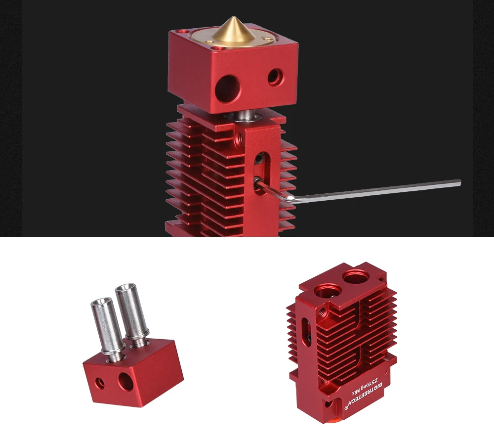 2 In 1 Out Hotend Mixed Color 3D Printer Parts J-head Bowden Extruder 12/24V 1.75MM Filament Replace Thermistor VS V6 Hotend best stepper motor for 3d printer