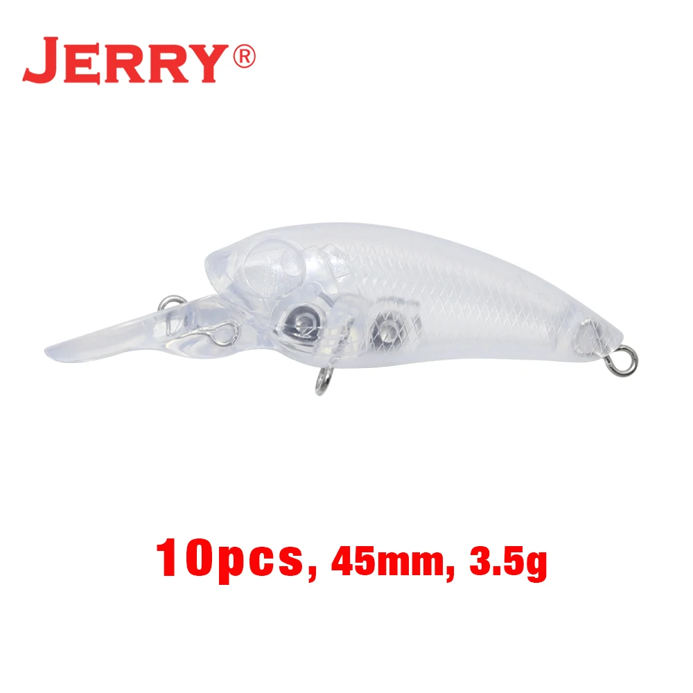 Jerry Iris Micro Spinning Unpainted Blank Body Fishing Lure Wobbler Hard  Lures Trout Bass Diving Floating Plug 45mm Crankbait - AliExpress