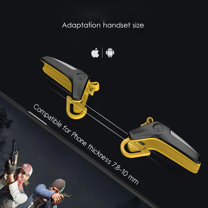 1 пара игровых контроллеров PUBG беспроводной игровой курок для телефона для iPhone/Android эргономичный гибкий ABS Захваты умный геймпад