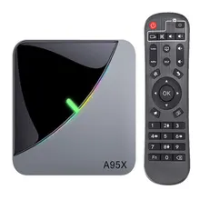 Decodificador de señal A95X F3 a-ir, S905X3, 2Gb + 16Gb, Android 9,0, para Smart Tv