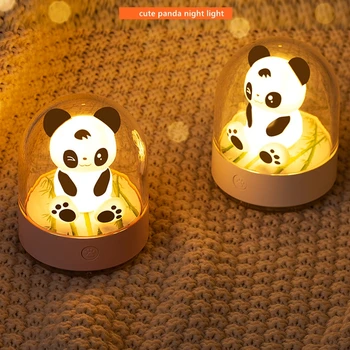 

Chargable Cute Panda Light UV Disinfection Aromatherapy Essential Oil LED Night Light Children Gift Bedroom Cartoon Table Light