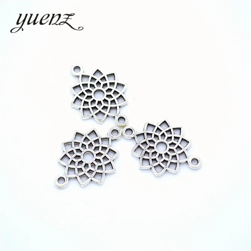 

YuenZ 25pcs New Product Antique silver color flower Charms Pendant Jewelry Metal Alloy Jewelry Marking 20*14mm Q1146