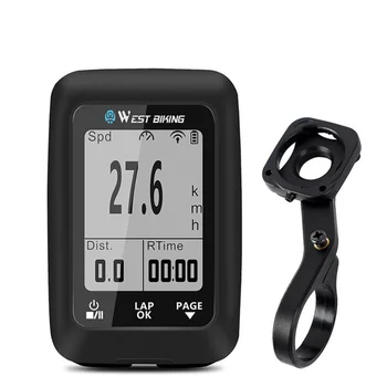 

Wireless GPS Bike Computer Speedometer Waterproof Road Bike MTB Bicycle Odometer Backlight Cycling Stopwatch (Black)