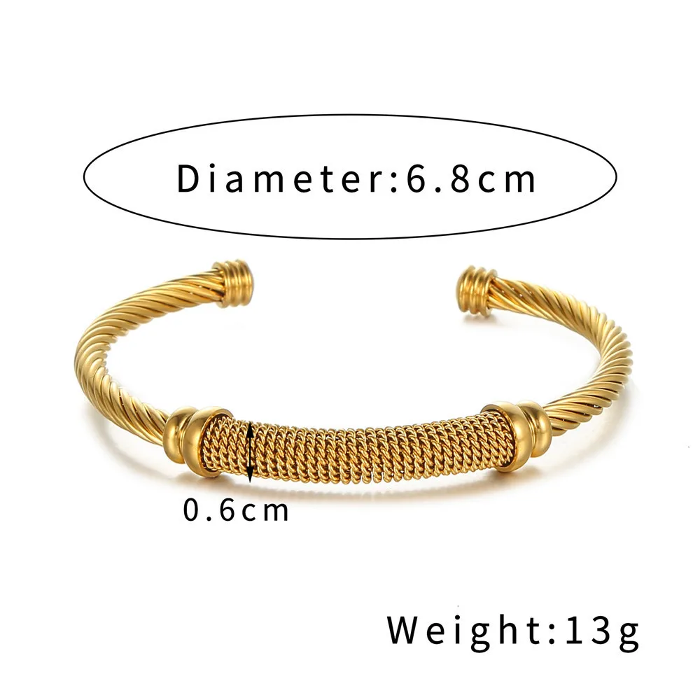 Stainless Steel Bangle Bracelet for Women Men