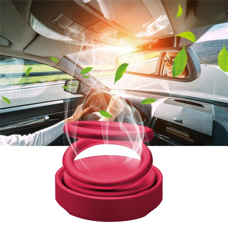 

Double ring rotating aromatherapy metal texture car aromatherapy decoration floating rotating perfume Car Interior accessories