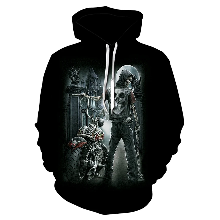 Waliicorners Skull Fake Punk Hip-hop Rock Two-piece Heavy Metal Hoodie Long-sleeved 3d Pullover Hoodie 26 H164b4d3b0c81410faa990d8921750c9fX