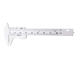 Mini pied à coulisse en plastique, jauge micromètre 80MM, Mini règle, outils de mesure précise, pied à coulisse Standard 