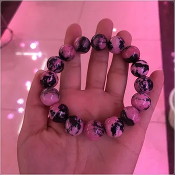 

Select non - ore lack of rose stone bracelet women's rose - hui round beads jewelry crystal ring hand string wholesale