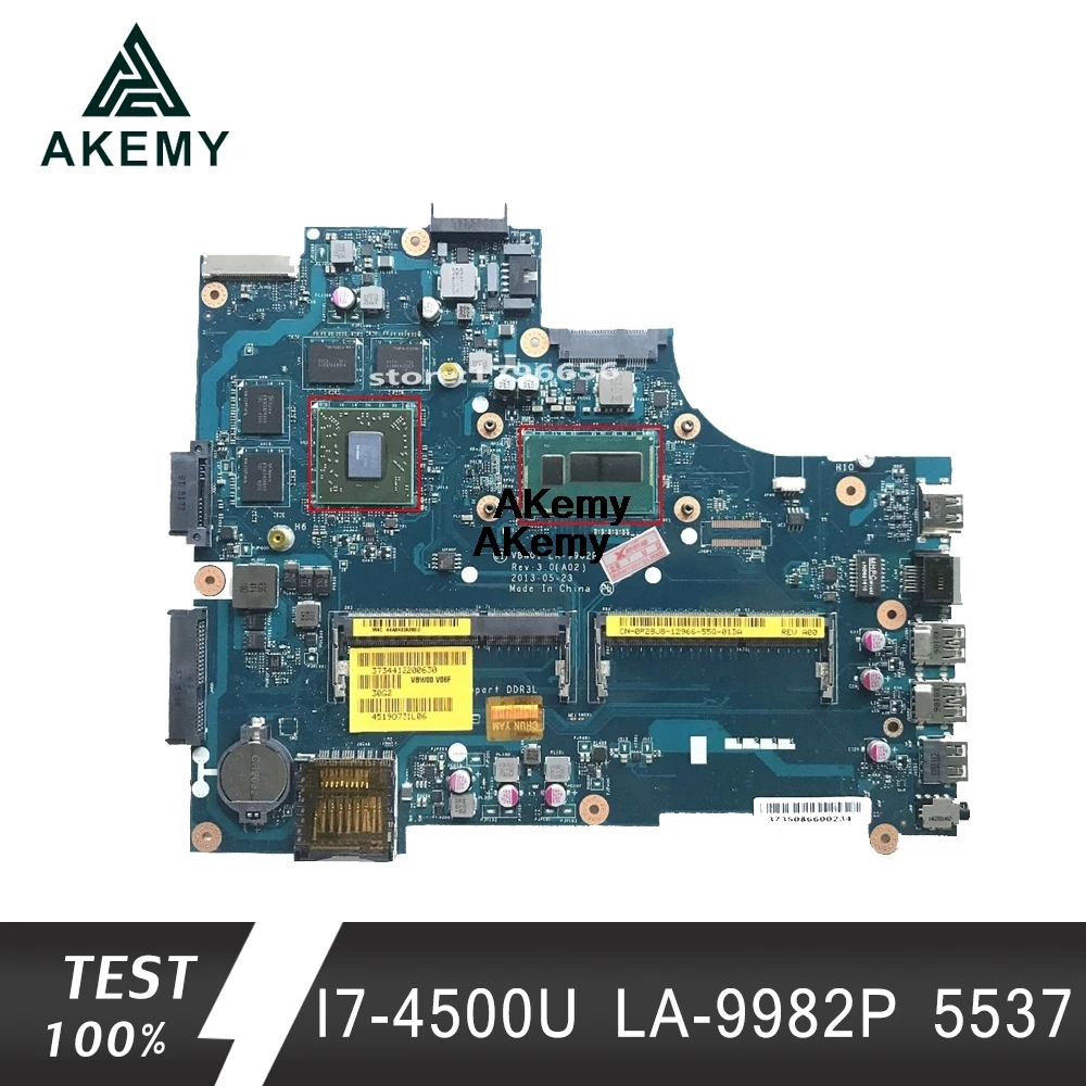 LA-9982P материнская плата для ноутбука For DELL Inspiron 15R-5537 3537 оригинальная I7-4500U 2 Гб