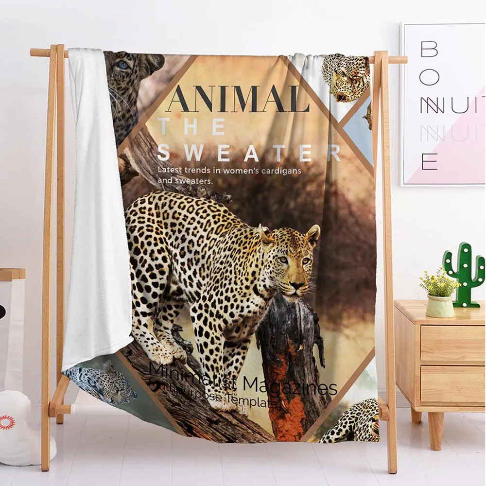 

2020 Tiger animal Custom blankets Large and small size throw blanket tapestry sleeping blanket flannel blanket bedding