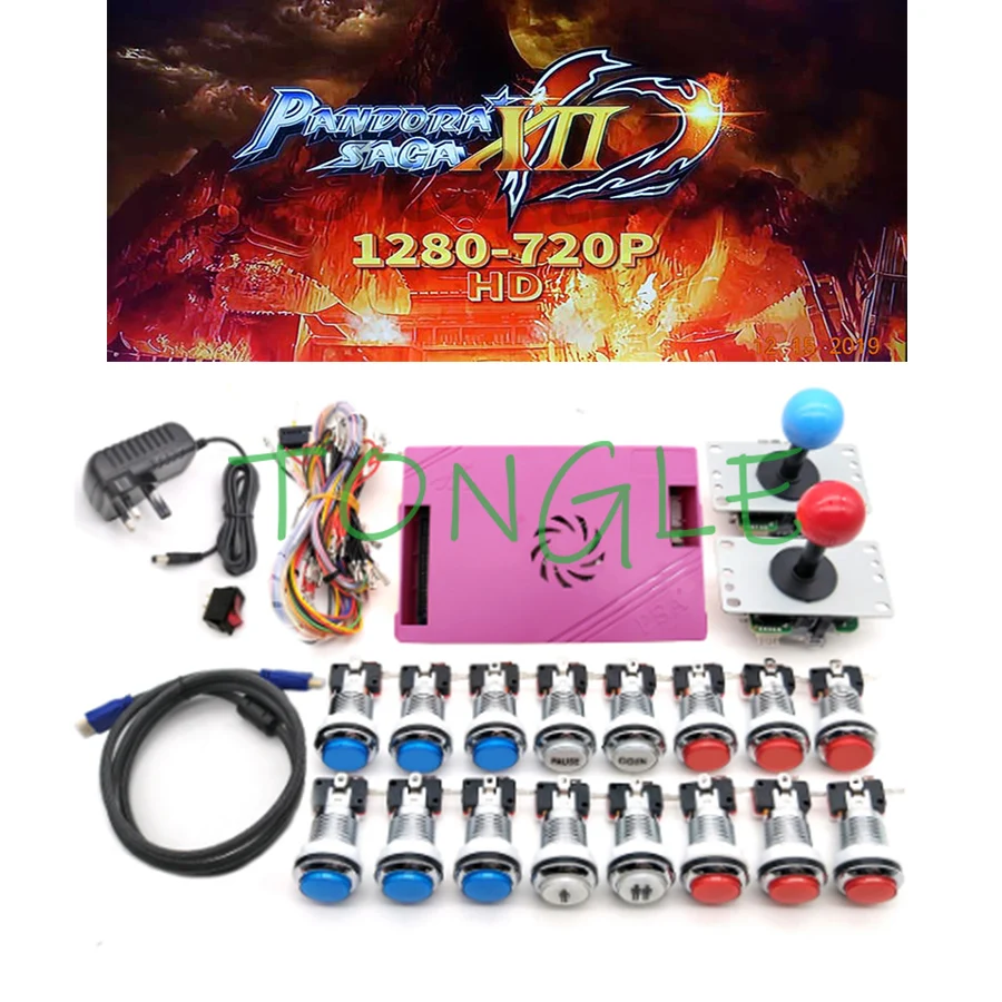 

2 Player 3188 in 1 Pandora Saga Box Kit Copy SANWA Joystick,Chrome LED Push Button DIY Arcade Machine Home Cabinet with Tutorial