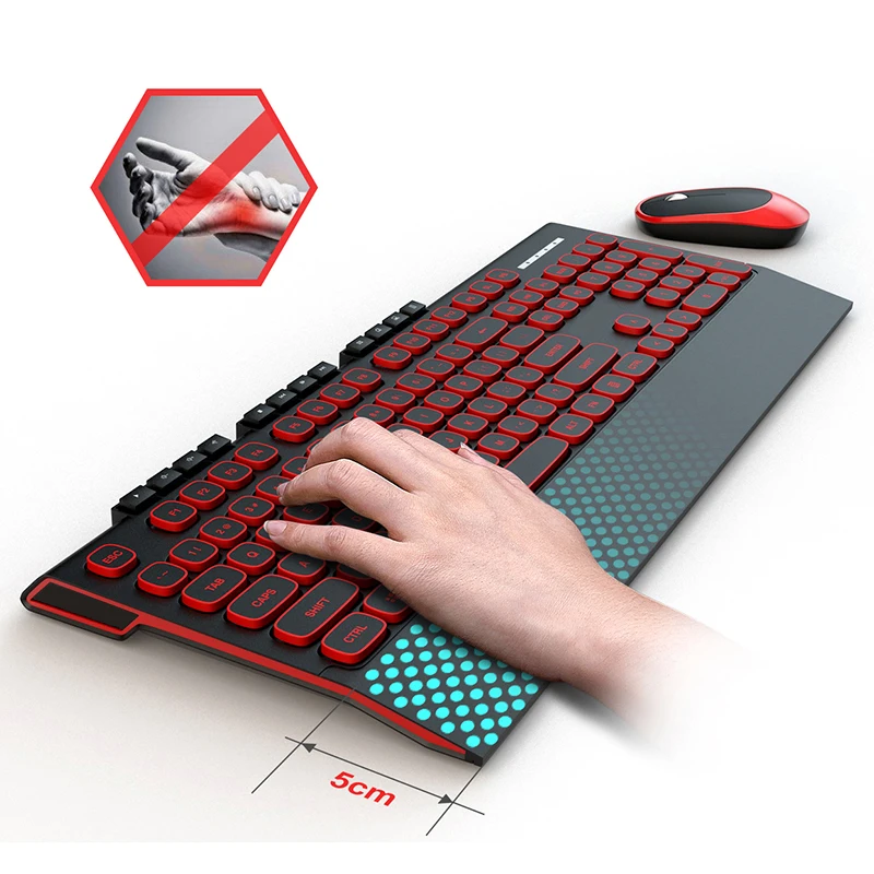 2.4G Wireless Gaming Keyboard Mouse Combo Silent Button Keyboard Optical Mouse For Macbook Lenovo Dell HP Asus Laptop Computer