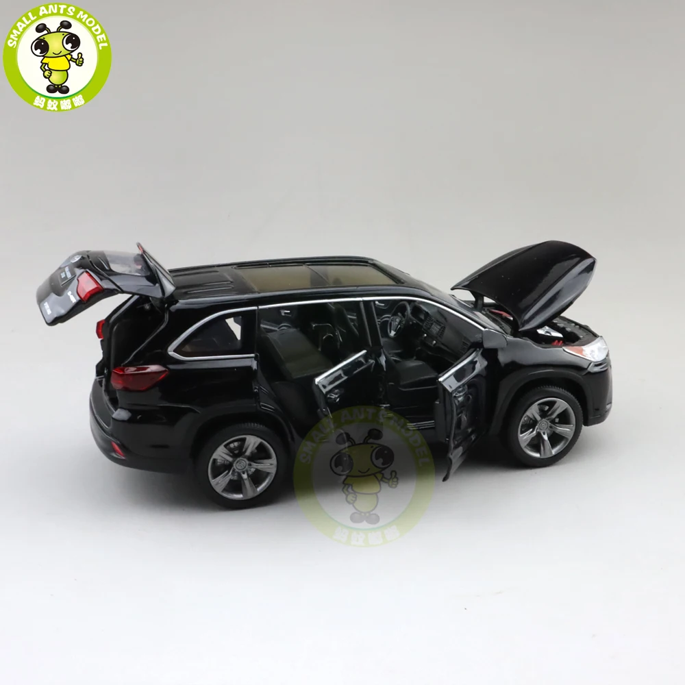 1/32 JACKIEKIM Highlander SUV Diecast Metal Model CAR Toys for kids children Sound Lighting Pull Back gifts