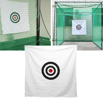 

1.5x1.5m Indoor Outdoor Accessories Professional White With Target High Impact Double Back Stop Golf Net Hitting Cage Beginner