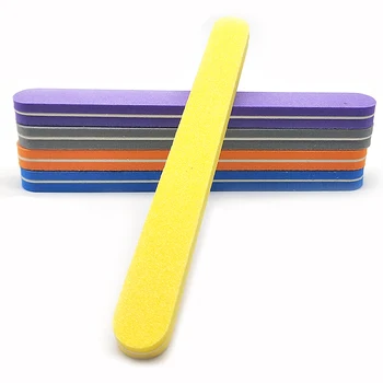 

10Pcs 100/180 Double side Waterproof Sponge Nail File 100/180 Grit Shiner Buffer Sanding Grinding Manicure Pedicure Nail Art Too