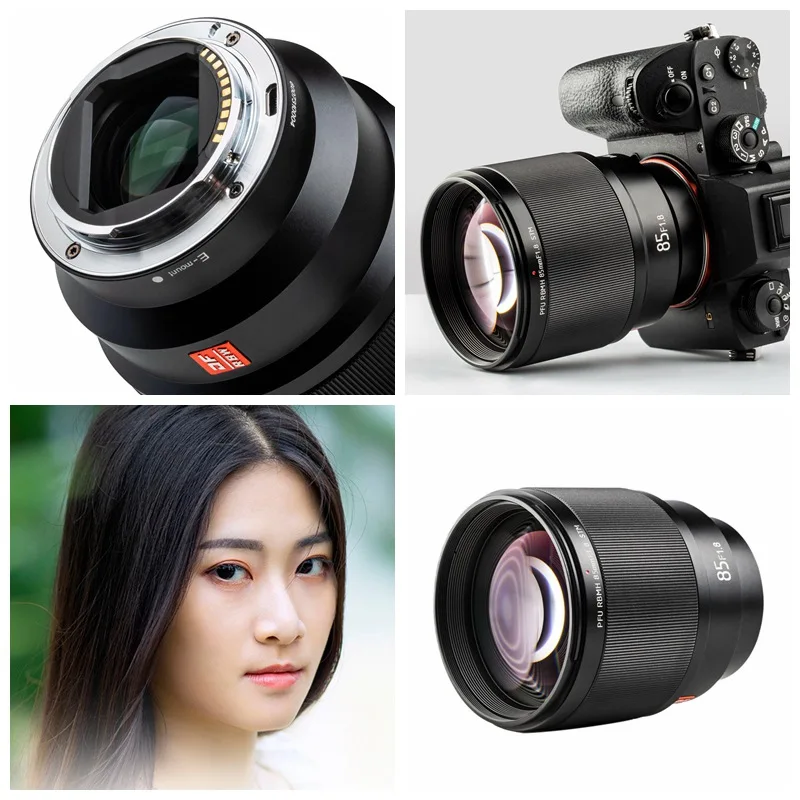 Светодиодная лампа и монитор для Viltrox 85 мм F1.8 Профессиональный Камера объектив с фиксированным фокусным расстоянием с металлической AF кронштейн с автофокусом для объектива бленда для sony фотографии Камера