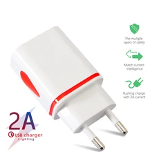 Двойной USB телефон зарядное устройство светодиодный Универсальный Быстрый адаптер для зарядки для Xiaomi samsung Nokia зарядное устройство для андроида ЕС/США