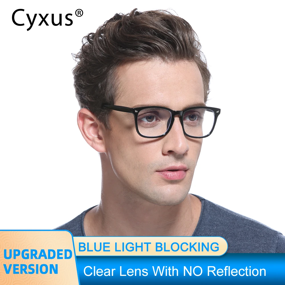 Cyxus Blue Light Filter Computer Glasses For Men Anti Eyestrain Uv Clear Pc  Lens Tr90 Frame For Women Upgrade Eyeglasses 8182 - Blue Light Blocking  Glasses - AliExpress