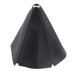 Universal 16mm PU Leather Carbon Fiber Shift Boot Cover (Black line)