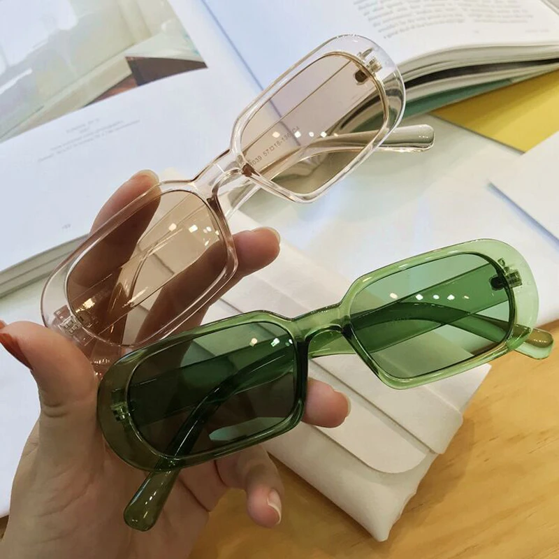 Vintage Square Sunglasses For Women Designer Retro Frame Style_voghion.com