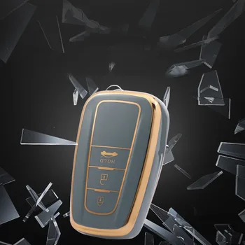 TPU copertura chiave dell'automobile 2 3 caso pulsante per Toyota Camry CHR CH-R Prius Corolla RAV4 Prado 2017 2018 2019 portachiavi senza chiave - TPU copertura chiave dell automobile 2 3 caso pulsante per Toyota Camry CHR CH R