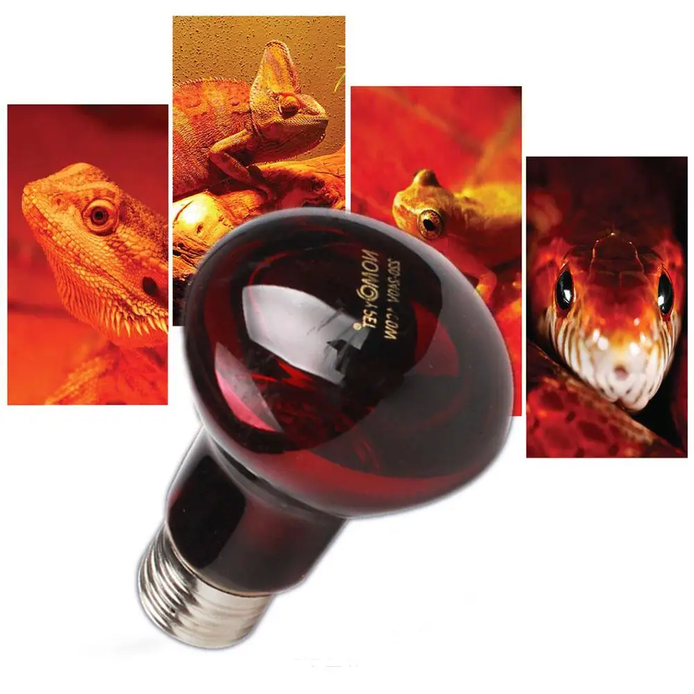 Lámpara de calefacción para mascotas, emisor de cerámica infrarrojo rojo, Bombilla de calor, lámpara para reptiles, 25W, 50W, 75W, 100W, E27, 220-240V