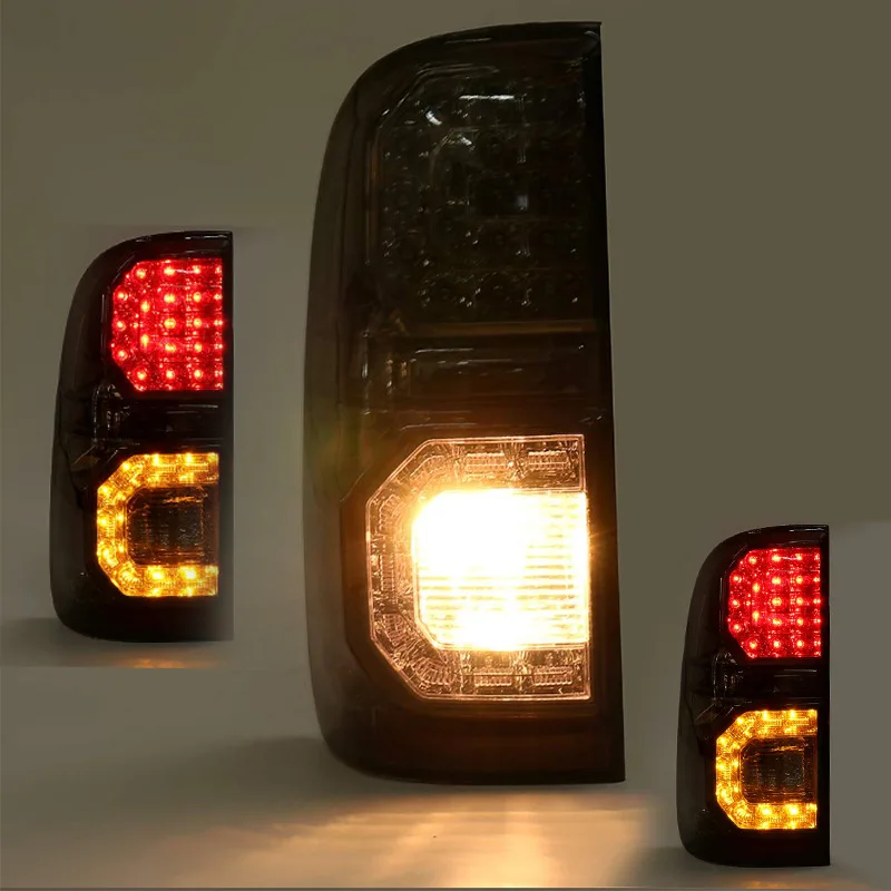 For Car Toyota Hilux Vigo REVO rocco 2014-2019 Pickup Led Taillights Auto Reverse Brake Rear Light back Fog Lamp DRL