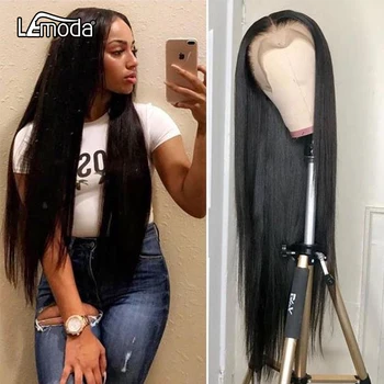 

30Inch 13x4 Straight Lace Front Human Hair Wigs Lemoda Brazilian Hair Wig 360 Lace Frontal Wig 4x4 Closure Wig Pre Plucked 150%