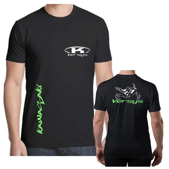 

Polyester KAWASAKI Versys 1000 T Shirt Motorcycle Moto z1000 T-shirt Mens Round Neck Fashion Cool Tops WE
