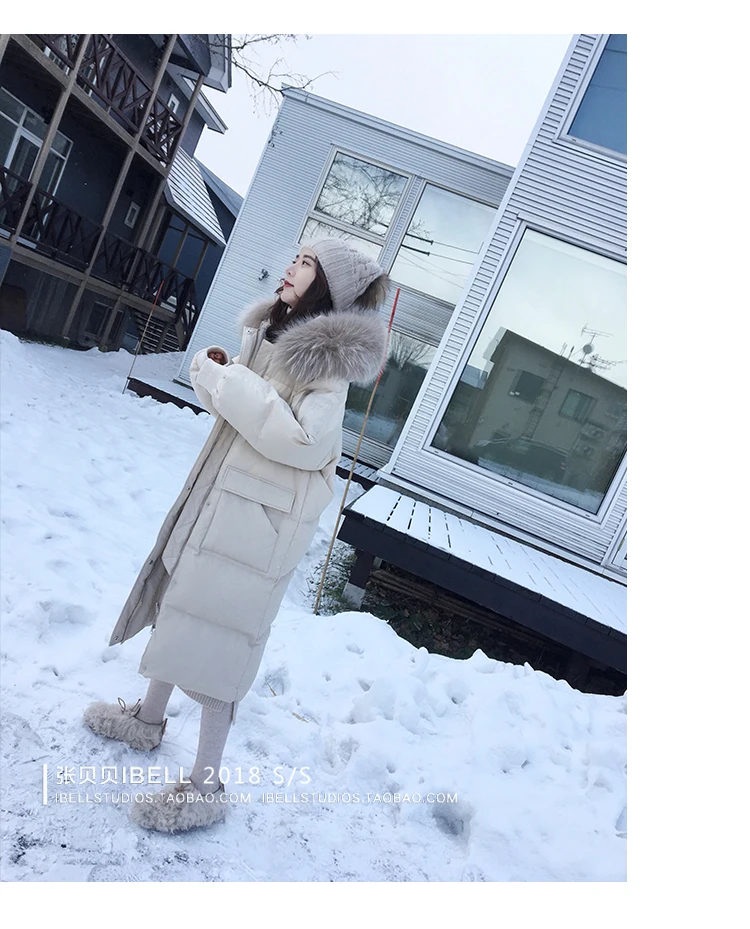 Зимний стиль, женский пуховик с большим меховым воротником, дизайнерский, женский, нишевый, корейский, поп, хлопок, для женщин