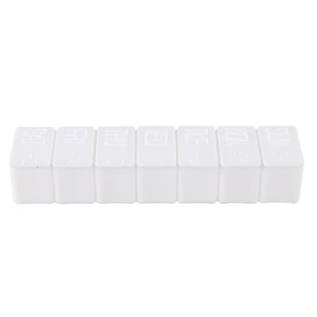 

White rectangular hard plastic drug box pill box box 7 days