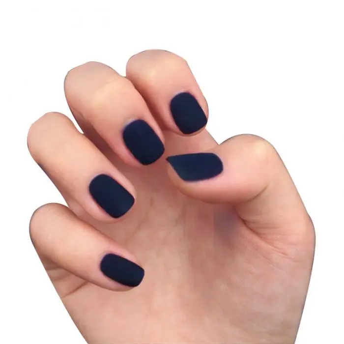 24 шт. черный синий чистый цвет Ins стиль скраб для женщин короткие матовые поддельные ногти круглая головка Съемная искусственная гвоздь с клеем нажмите на