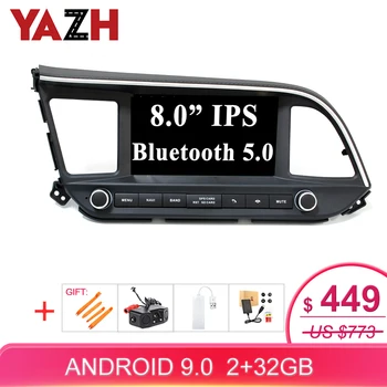

YAZH Android 9.0 Pie Car Head Unit For Hyundai Elantra 2019 With 8.0" IPS /4K Video /Built-in Mirror-Link for Apple/Androd
