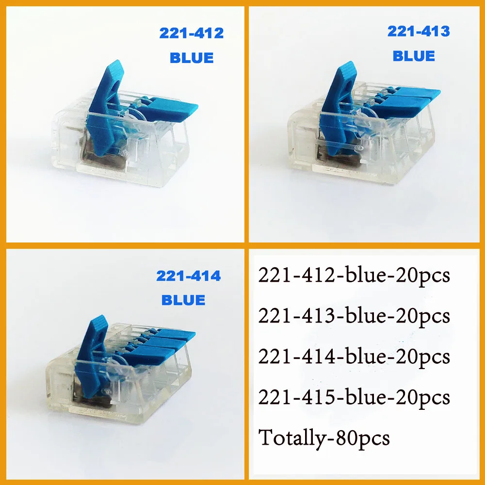 Провод соединитель кабельный соединитель Смешанная посылка 412 413 415 аксессуары для кабеля вставной разъем для клемм проводов блоки электропитания