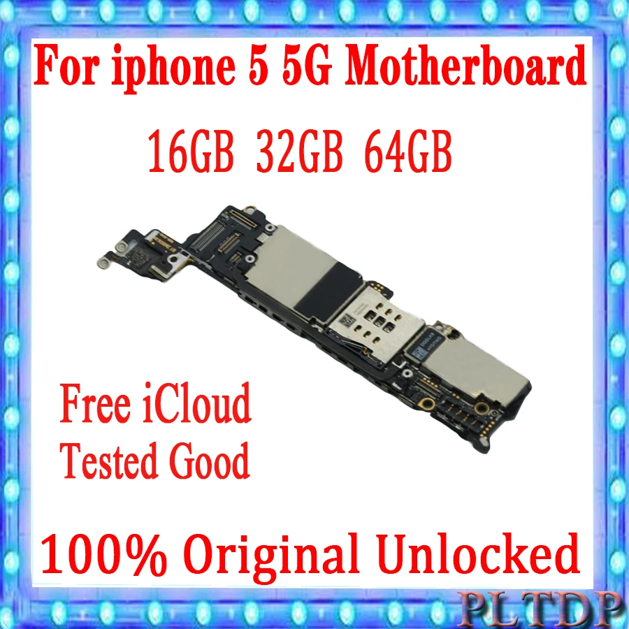 Не iCloud для iphone 5 материнская плата Заводская разблокированная 100% оригинал 5g