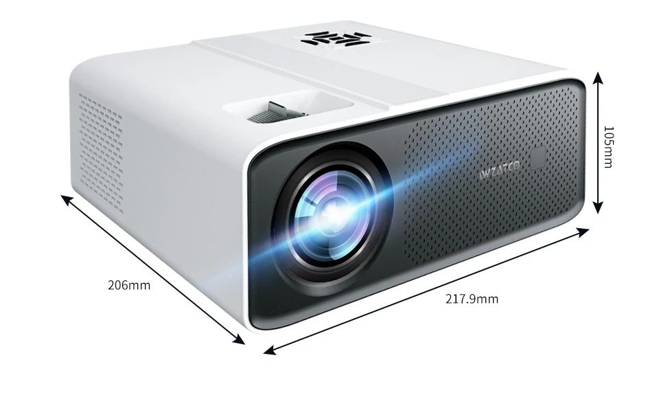 ceiling projector WZATCO C5 LED Projector 4K Smart Android WIFI 1920*1080P Proyector Home Theater 3D Media Video Player 6D Keystone Game Beamer gaming projector