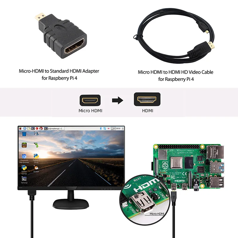 Online Original 4GB RAM Raspberry Pi 4 Modell B DIY Kit Pi 4B mit Lüfter + Kühlkörper + power Adapter + Fall Box + 32GB Micro SD + HDMI Kabel