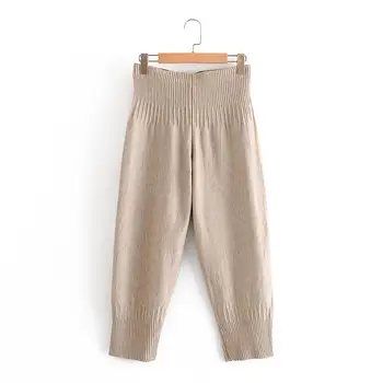 

Za Women Casual Long Pants with High Wasit Solid Basic Straight Loose Pants