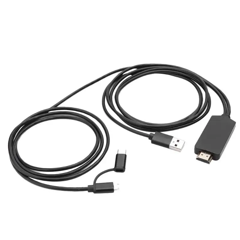 Micro USB/type-C-HDMI кабель высококачественный прочный простой удобный Mirascreen HDMI кабель LD24 конвертер сплиттер